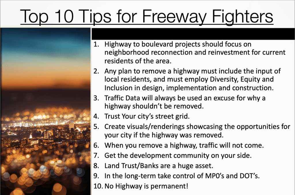 Top ten tips for fighting freeways