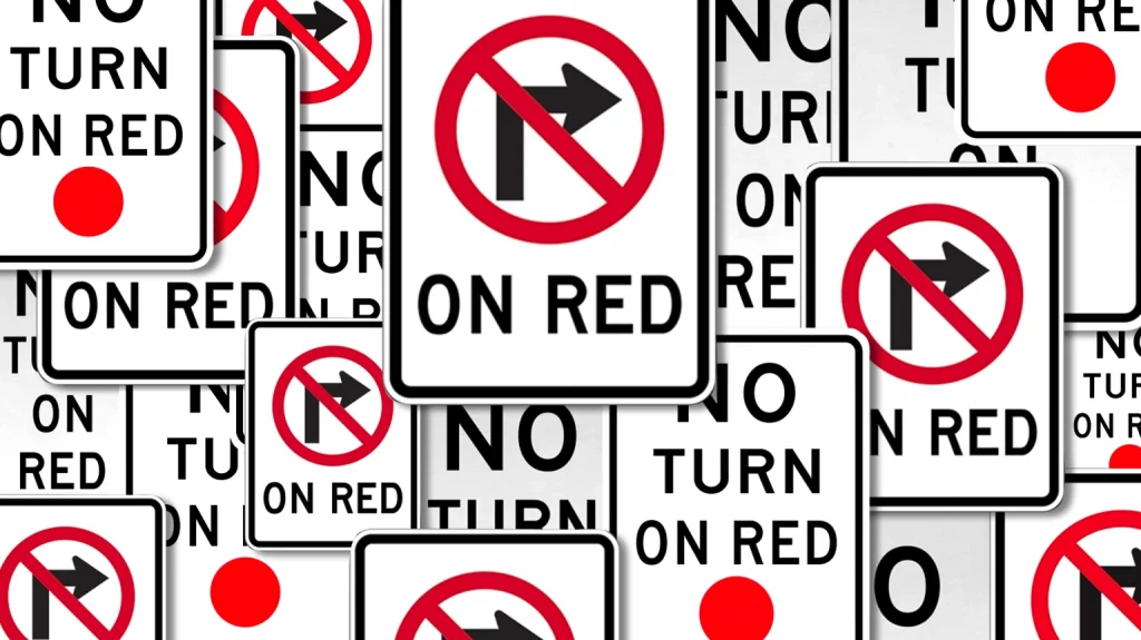 Mother Jones No Turn on Red Illustration