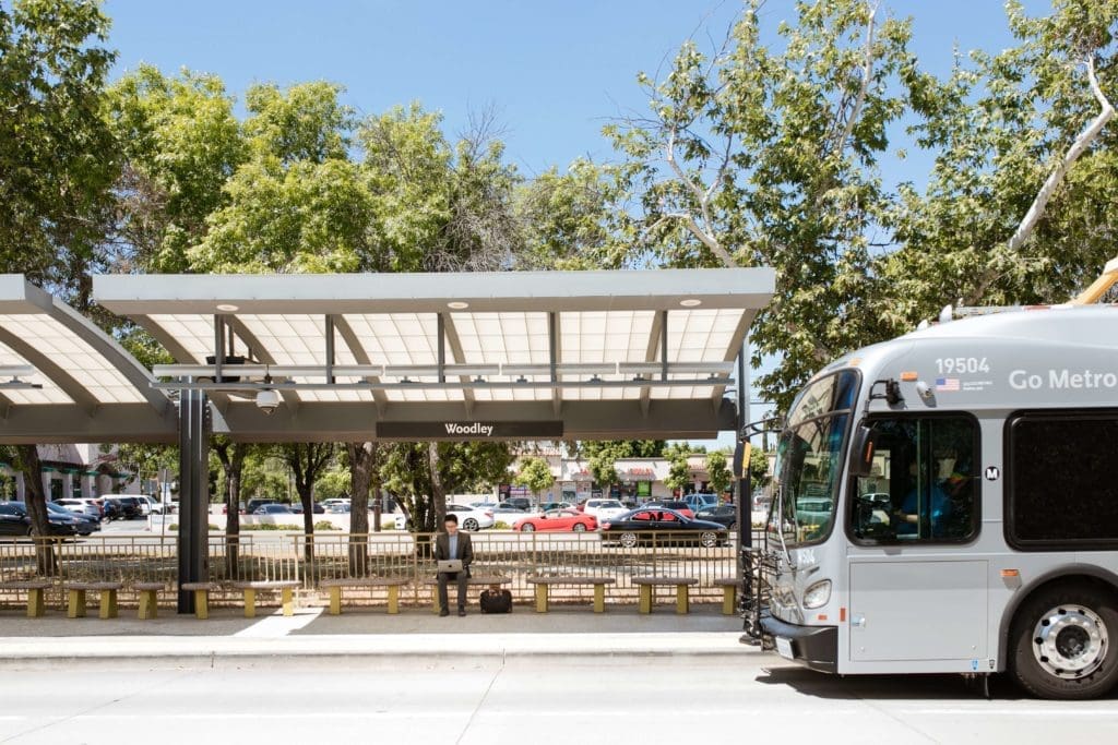 Walkability Wins - Part Ten: a bus stop depicting public transit