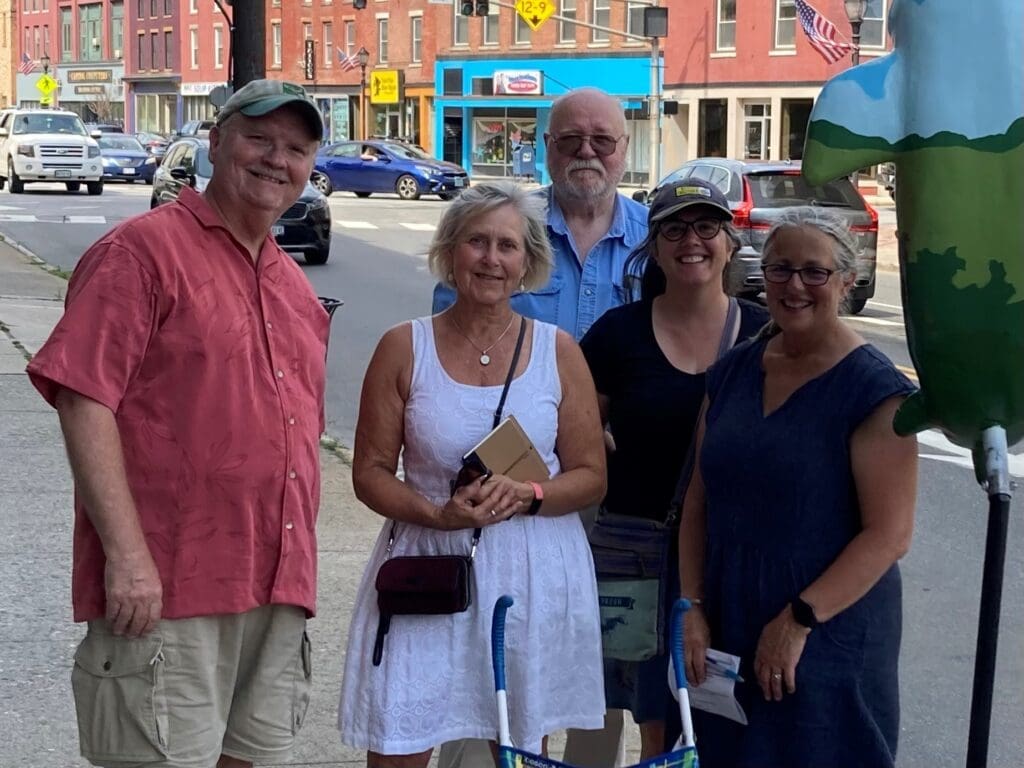 Maine Walking College Group on a AARP Walk Audit