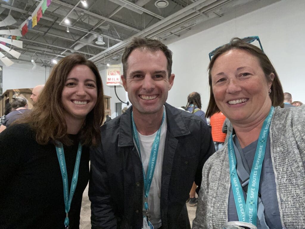 Our CDC Partners in Action! Dave Ederer, Epidemiologist and Kaitlin Graff, Health Scientist join Rachel Cotner at the 2024 Safe Routes to School National Conference.